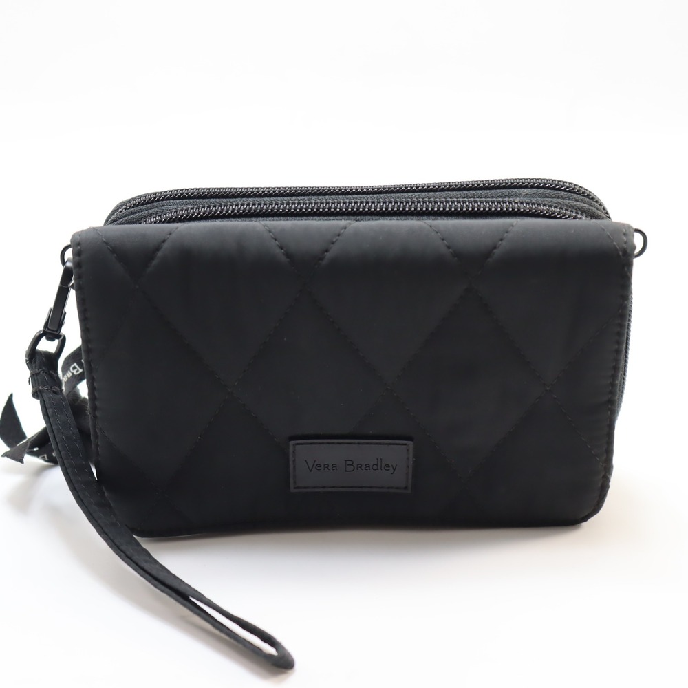 Vera Bradley Wristlet Wallet OS Black Womens Gorpcore Travel